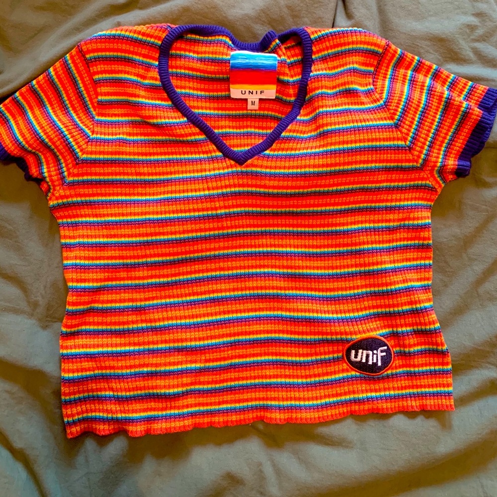 UNIF cropped striped tee